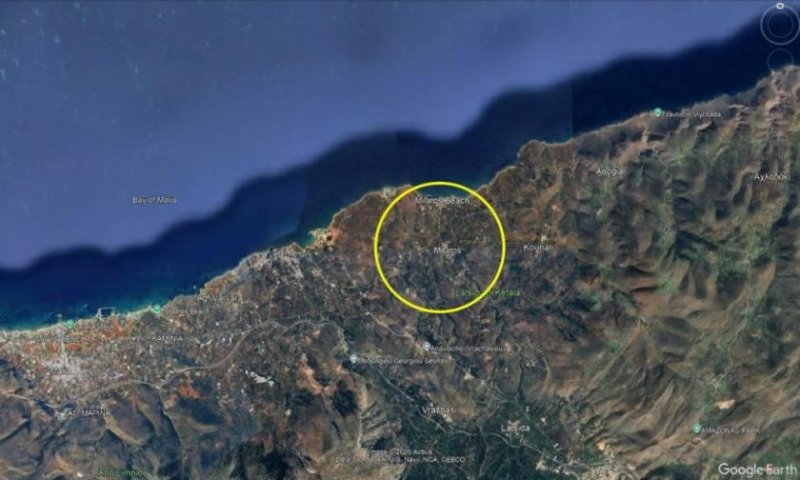 Milatos Kreta, Milatos: Grundstück mit Meerblick, innerhalb der Ortsgrenzen zu verkaufen Grundstück kaufen